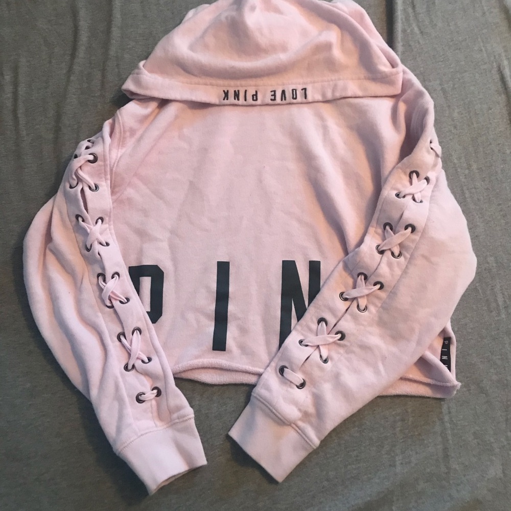 PINK cropped hoodie!